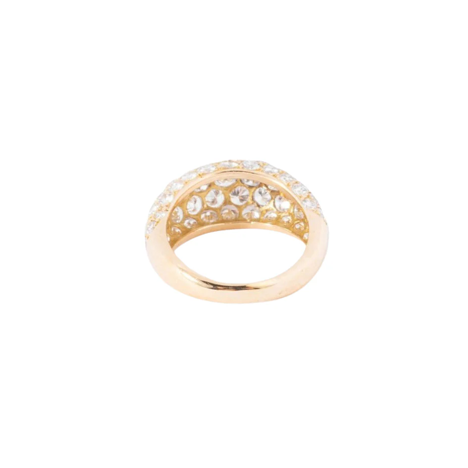 Bague jonc bombée en diamant. - Image 3