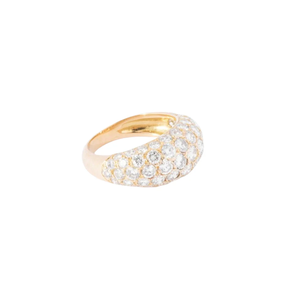 Bague jonc bombée en diamant. - Image 4