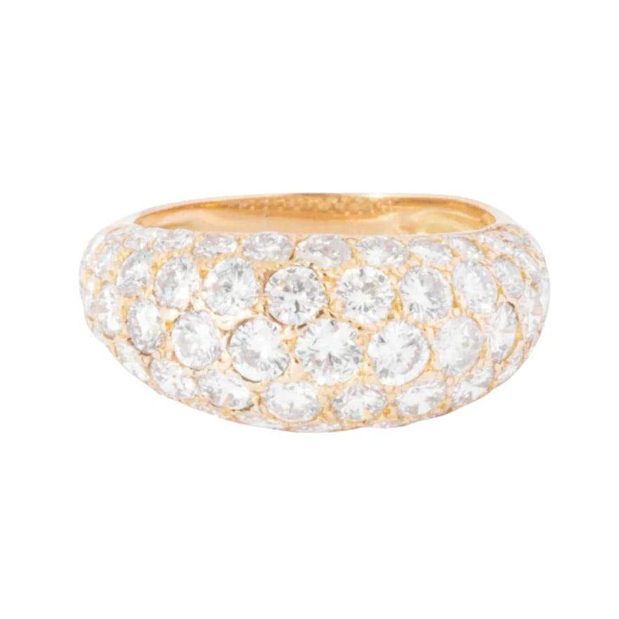 Bague jonc bombée en diamant. - Image 6