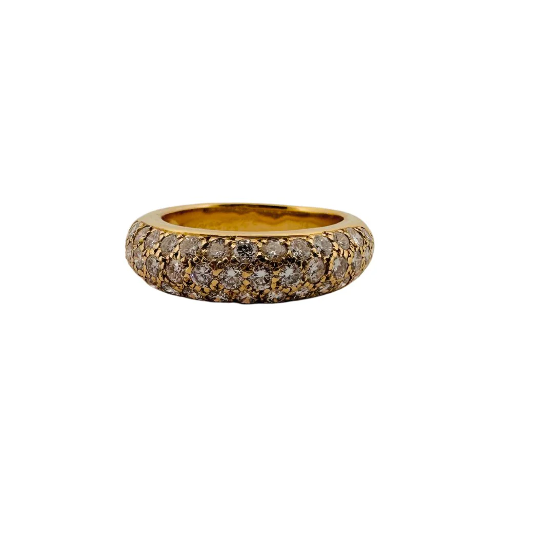 Bague Jonc CARTIER en or jaune et diamants