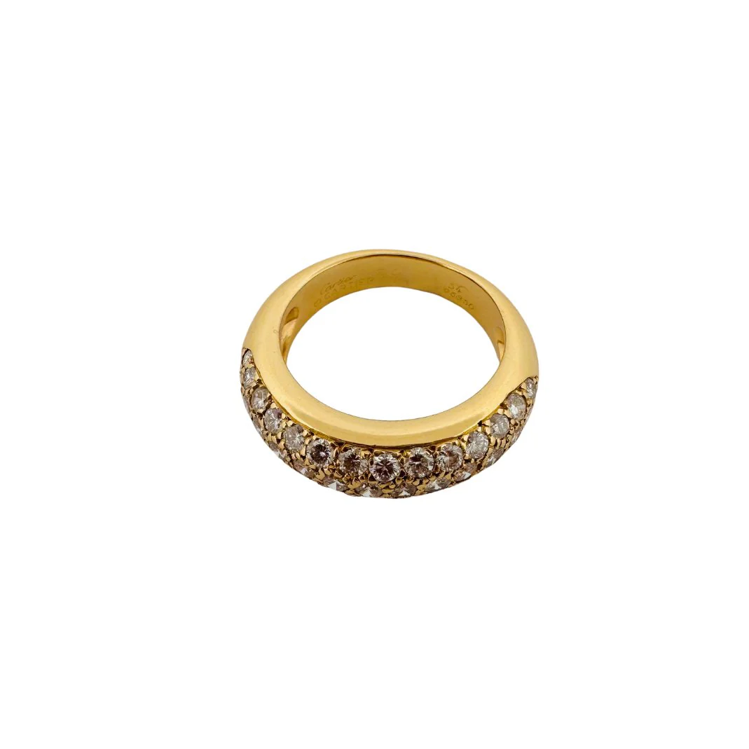 Bague Jonc CARTIER en or jaune et diamants - Image 3