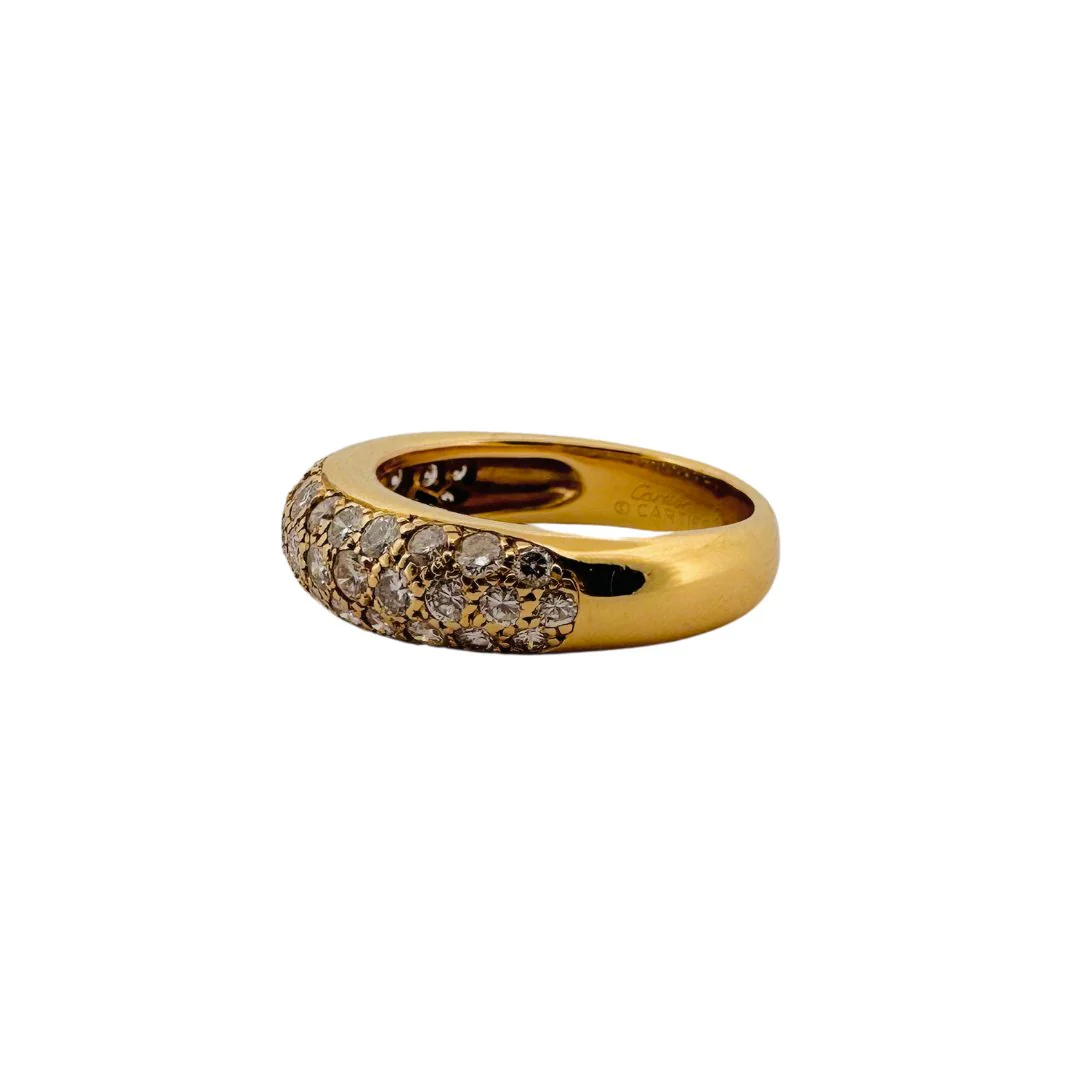 Bague Jonc CARTIER en or jaune et diamants - Image 5