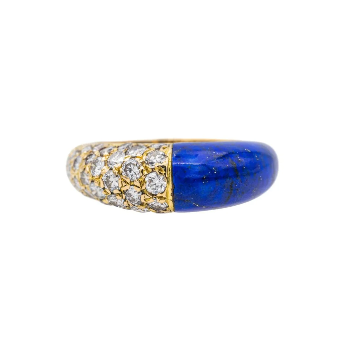 Bague Jonc CARTIER "Mimi" en or jaune, lapis-lazuli et diamants