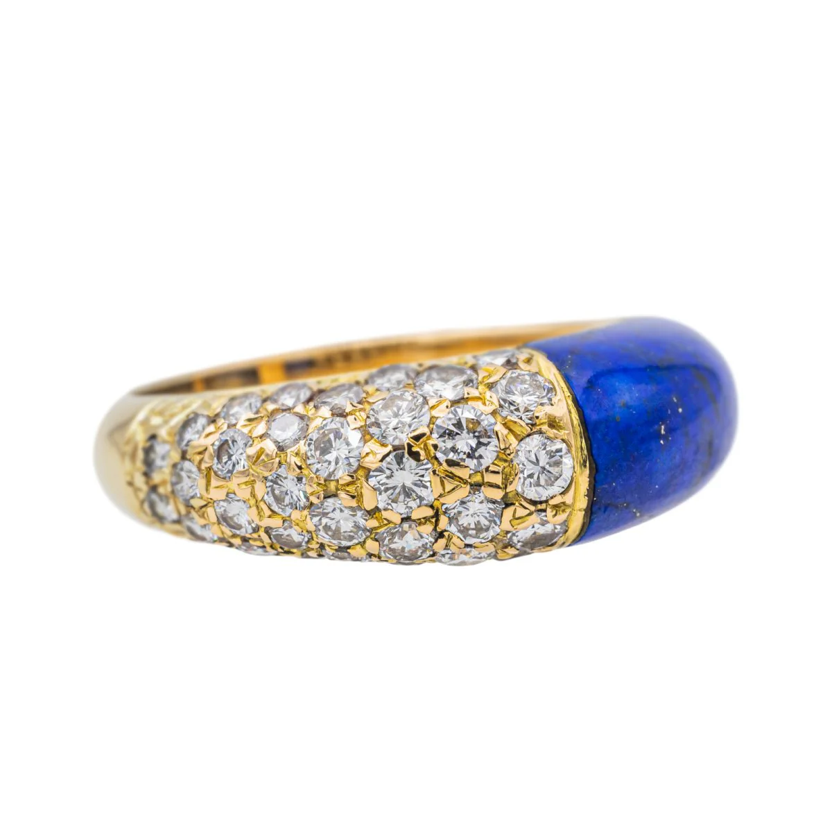 Bague Jonc CARTIER "Mimi" en or jaune, lapis-lazuli et diamants - Image 3