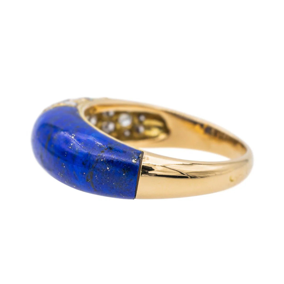 Bague Jonc CARTIER "Mimi" en or jaune, lapis-lazuli et diamants - Image 5