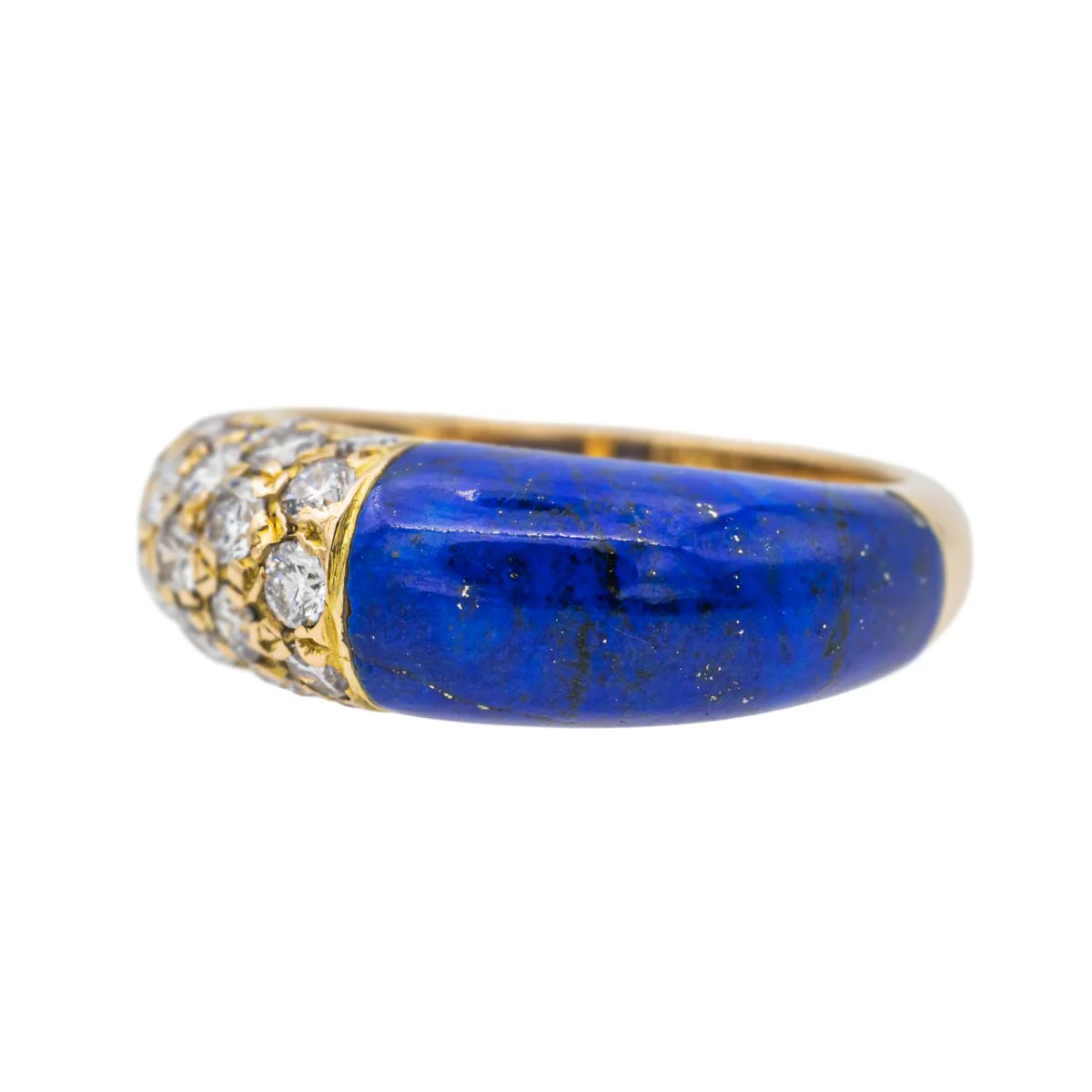 Bague Jonc CARTIER "Mimi" en or jaune, lapis-lazuli et diamants - Image 6
