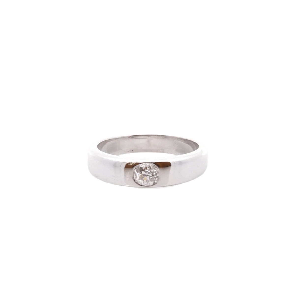 Bague Jonc en or blanc et diamant