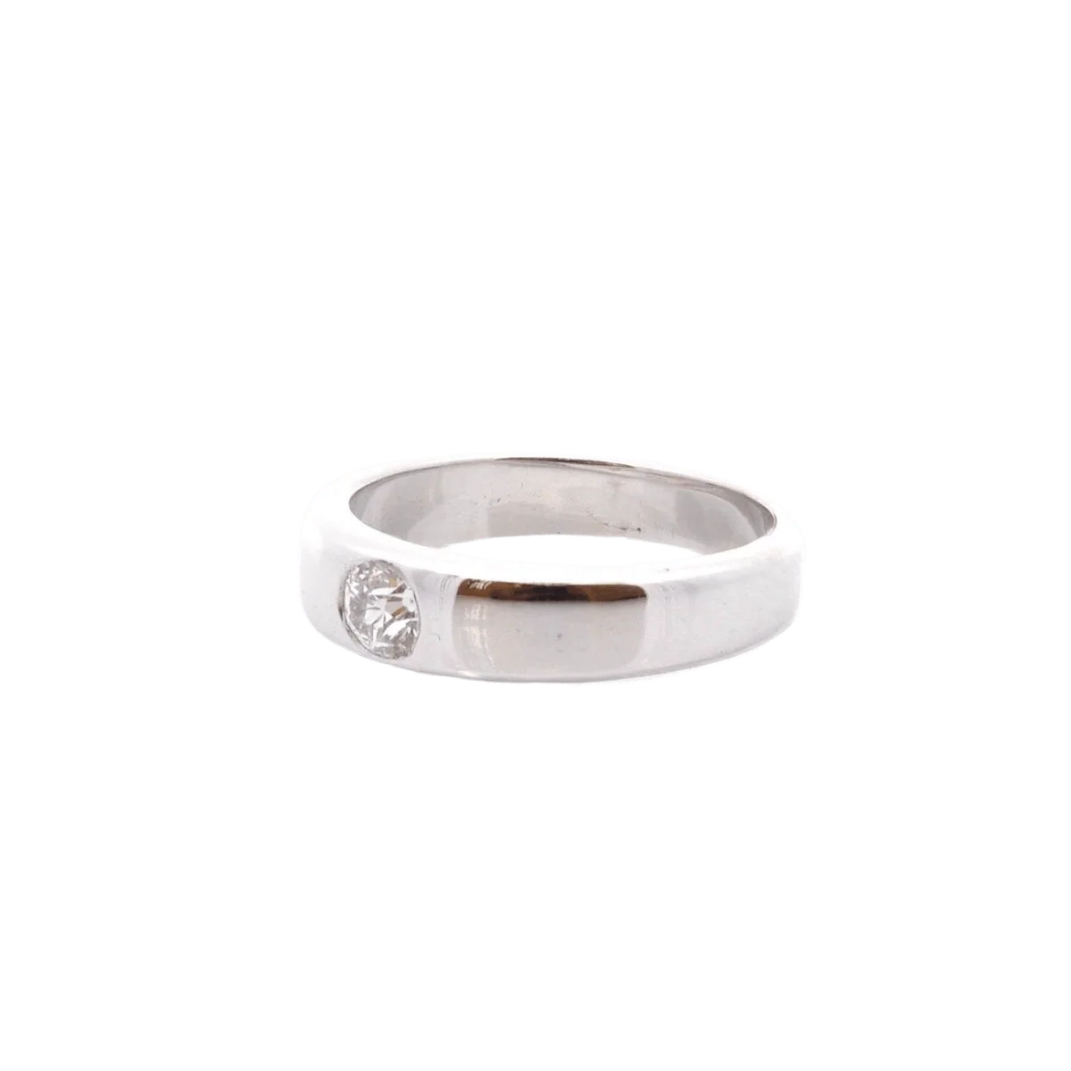 Bague Jonc en or blanc et diamant - Image 2