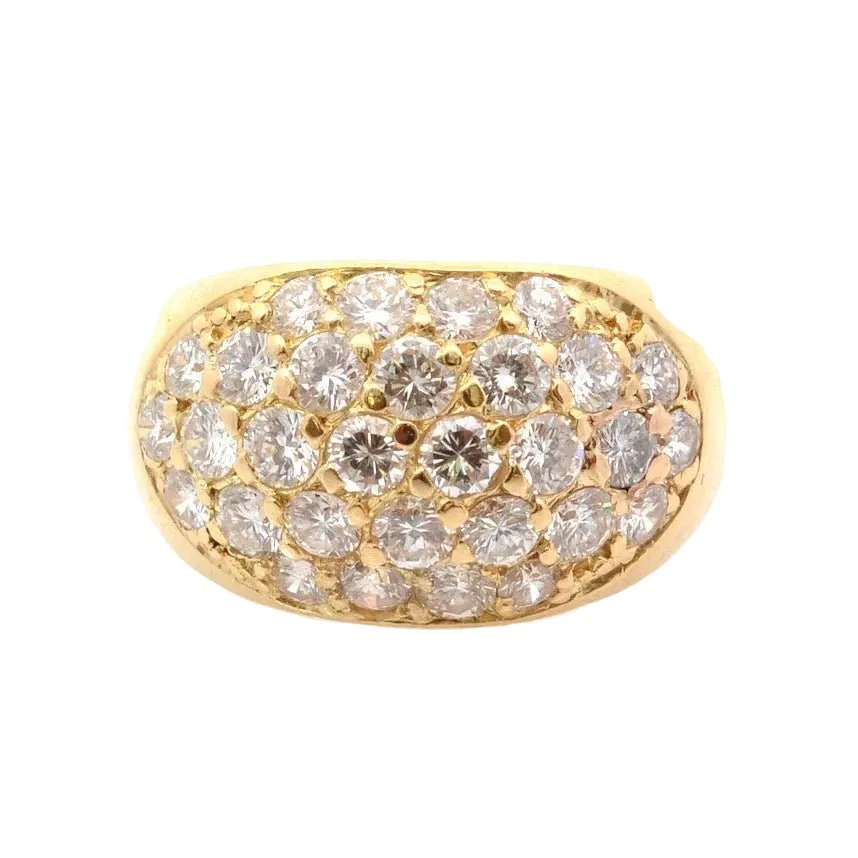 Bague Jonc en or jaune et diamants