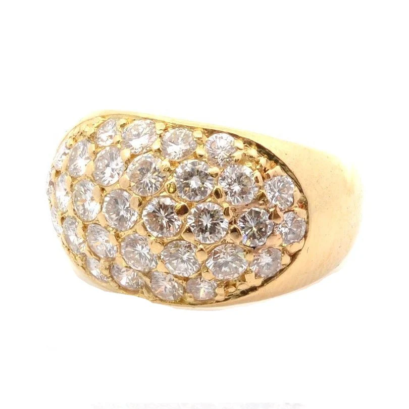 Bague Jonc en or jaune et diamants - Image 2