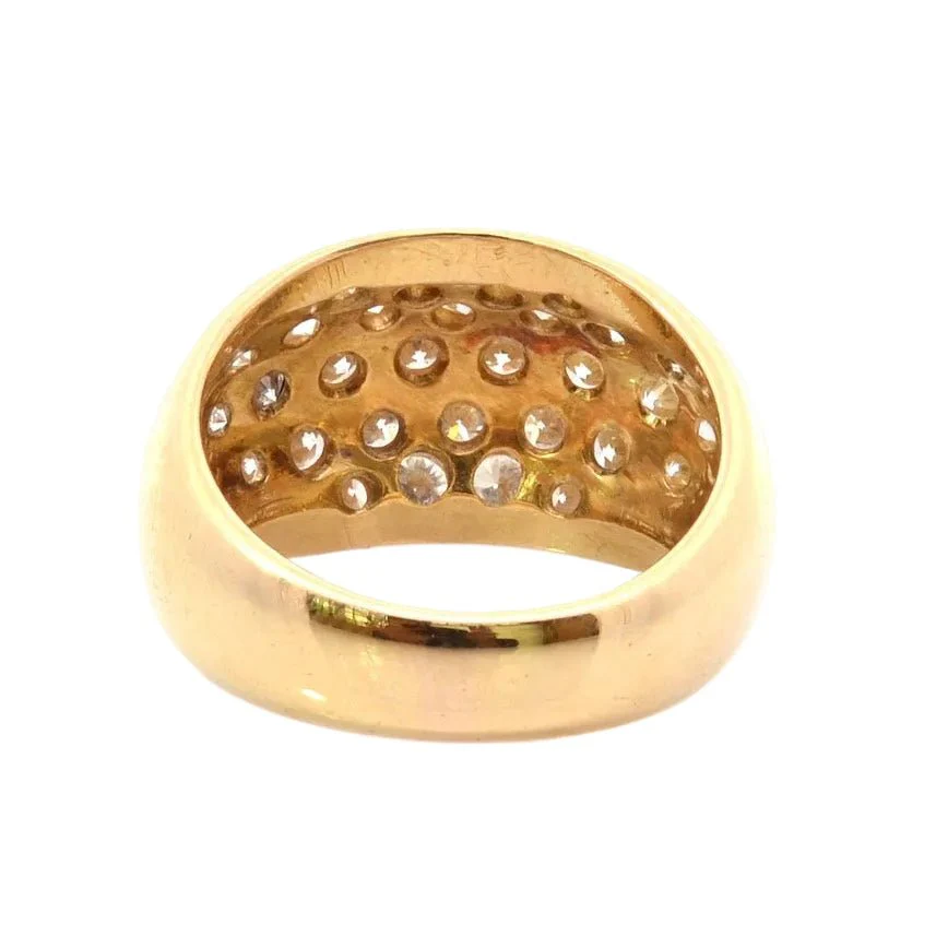 Bague Jonc en or jaune et diamants - Image 3