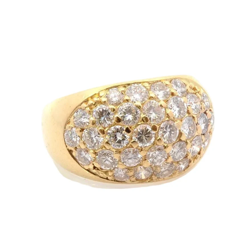 Bague Jonc en or jaune et diamants - Image 4