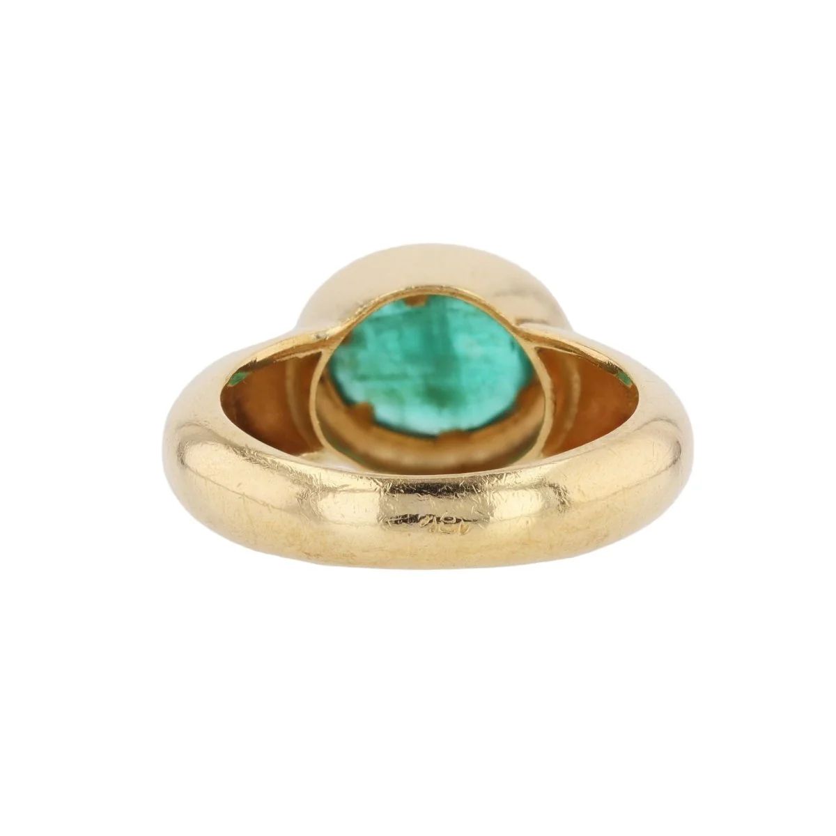 Bague Jonc en or jaune et émeraude - Image 3
