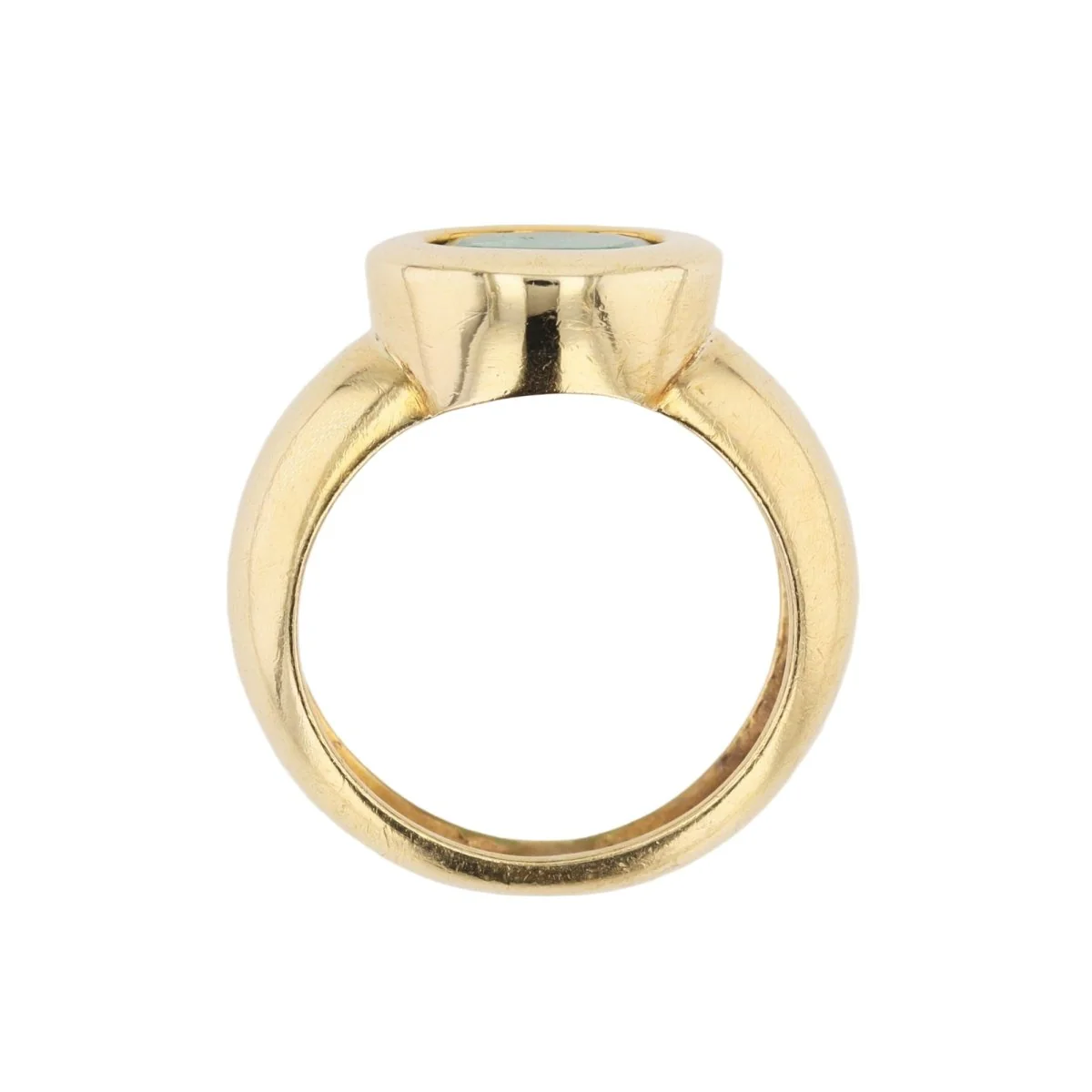 Bague Jonc en or jaune et émeraude - Image 6