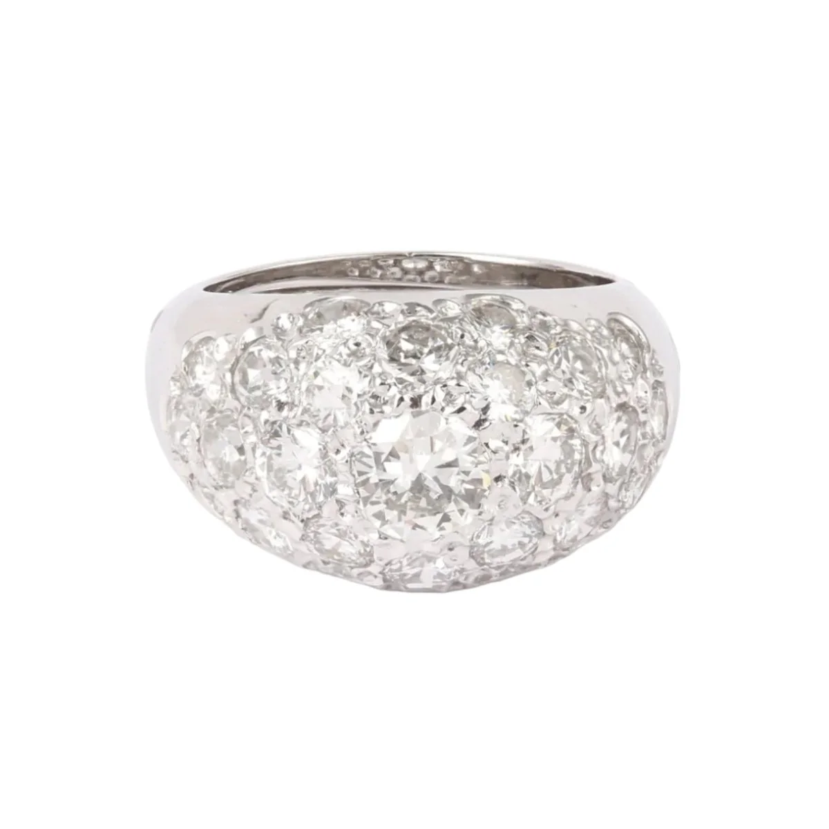 Bague Jonc en or blanc et diamants