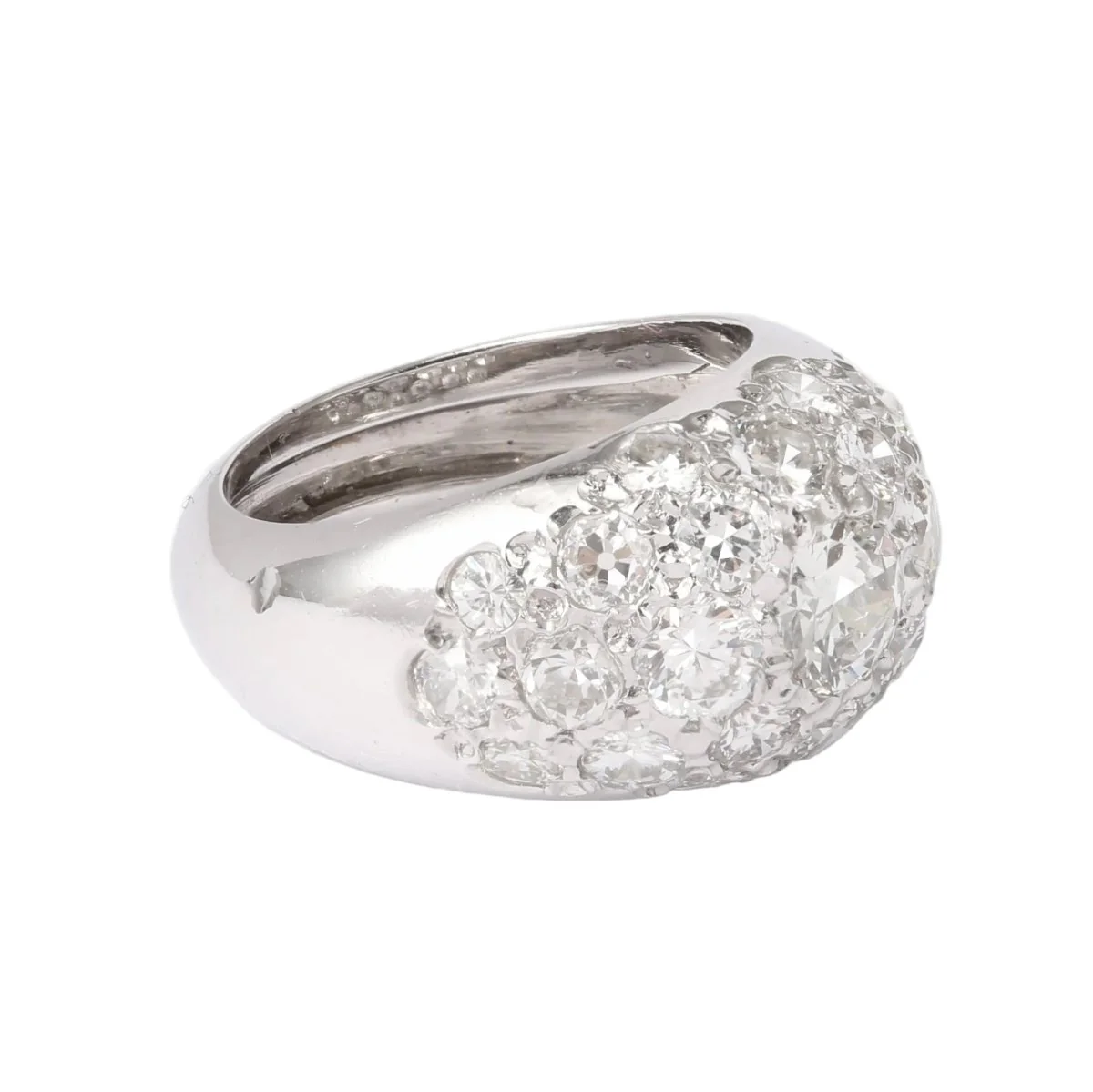 Bague Jonc en or blanc et diamants - Image 3