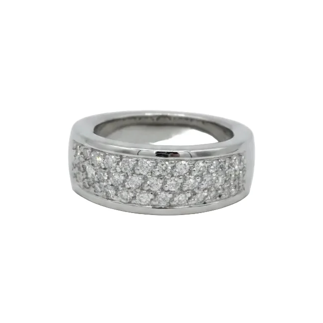 Bague Alliance en or blanc et diamants
