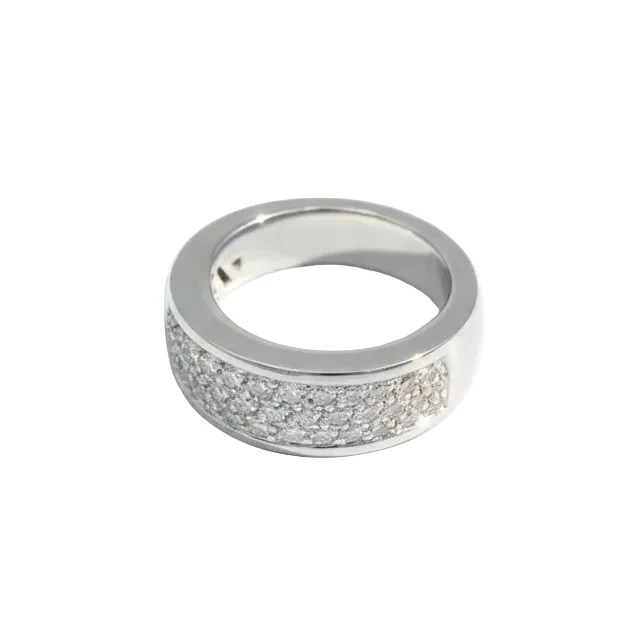 Bague Alliance en or blanc et diamants - Image 3