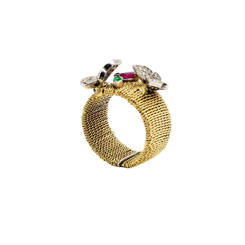 Bague en or jaune et diamants - Image 7