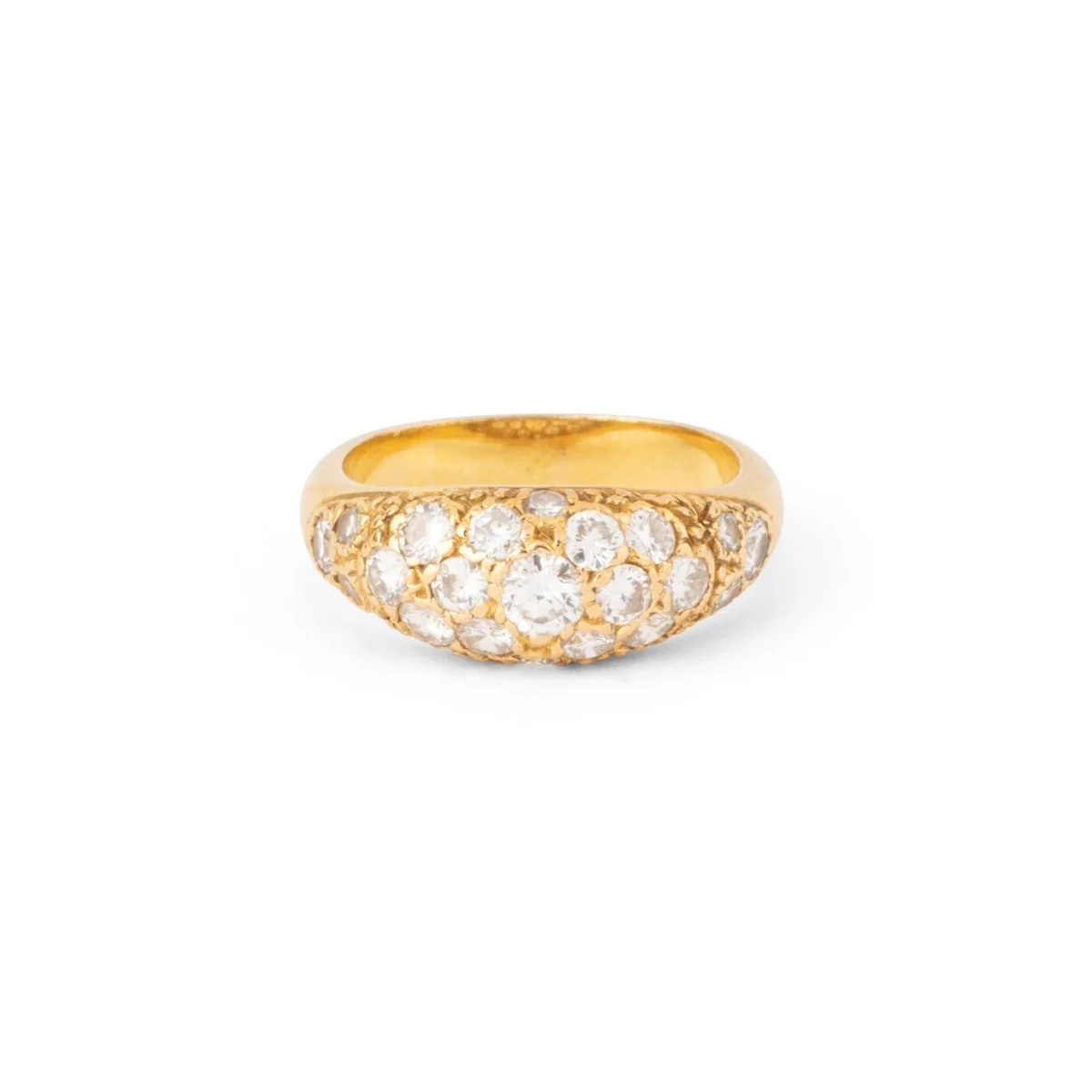 Bague Jonc en or jaune et diamants
