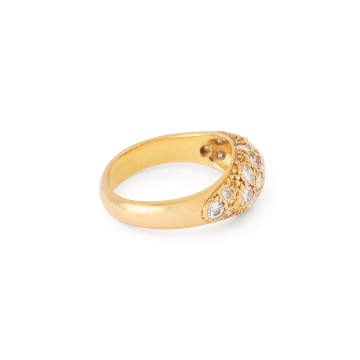 Bague Jonc en or jaune et diamants - Image 2