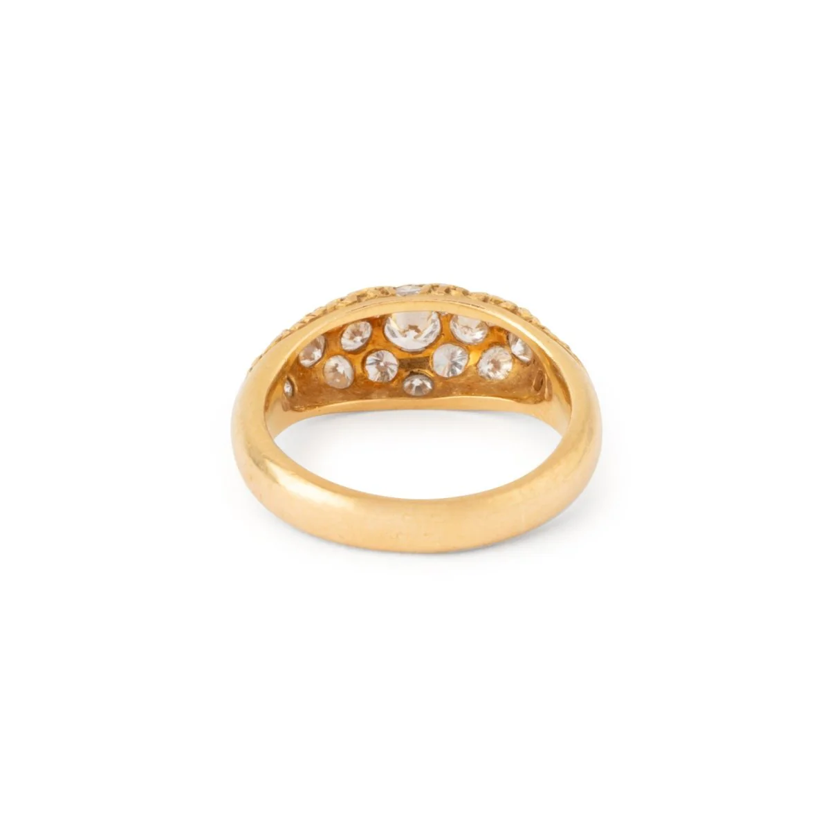 Bague Jonc en or jaune et diamants - Image 3