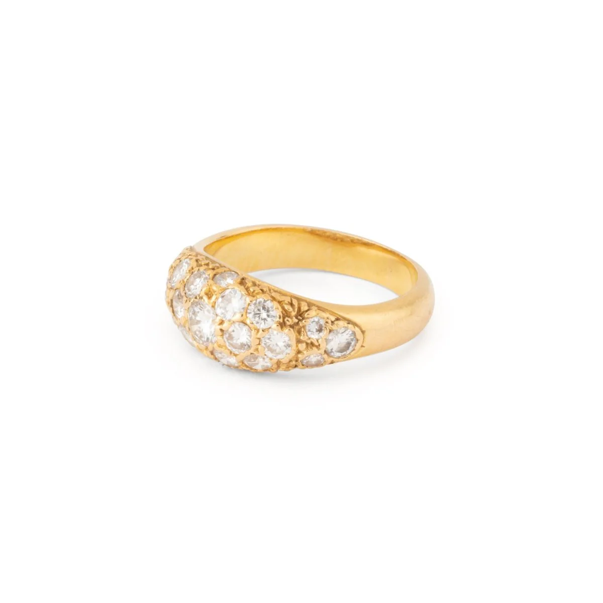 Bague Jonc en or jaune et diamants - Image 4