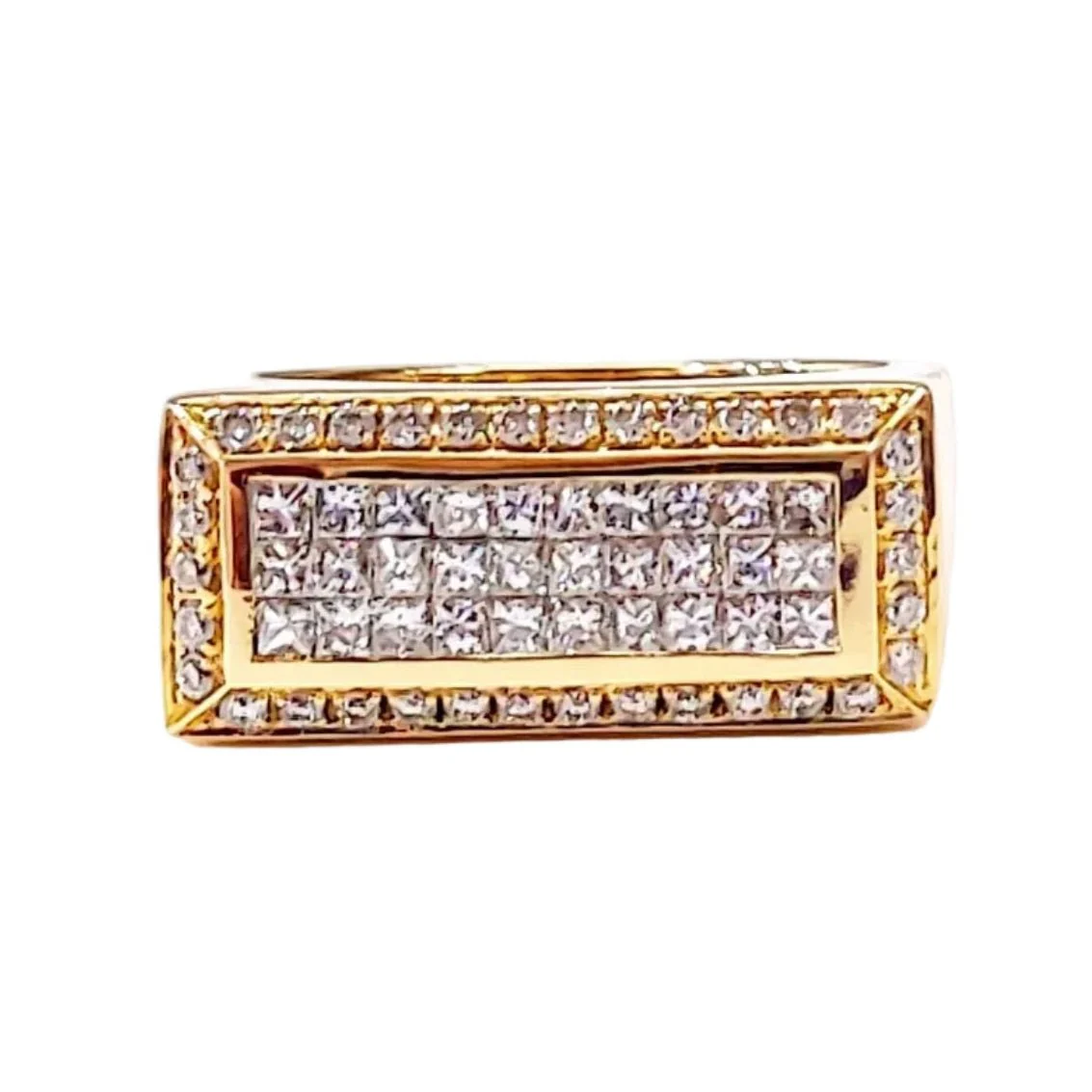 Bague Jonc en or jaune et diamants