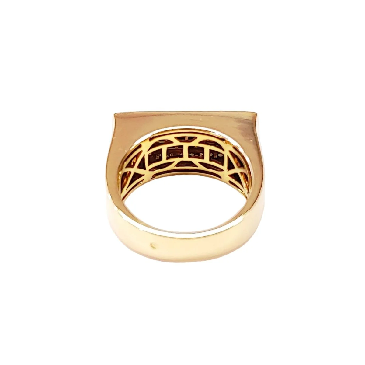 Bague Jonc en or jaune et diamants - Image 4