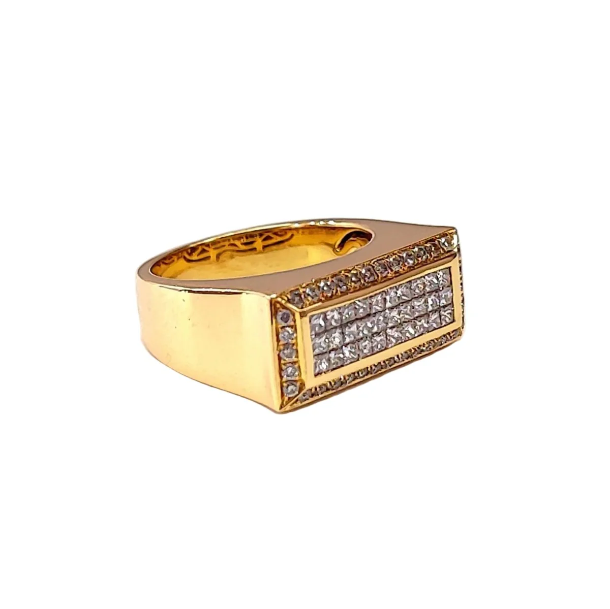 Bague Jonc en or jaune et diamants - Image 5