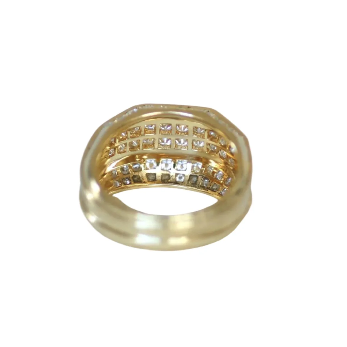 Bague Jonc en or jaune et diamants - Image 4