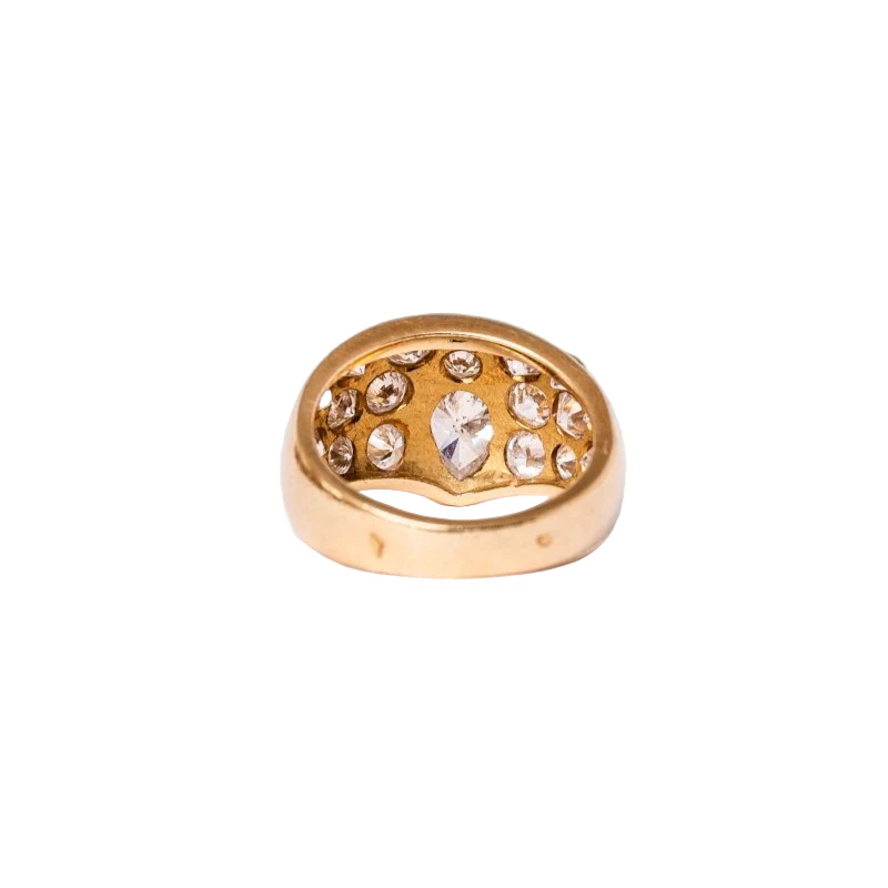 Bague Jonc en or jaune et diamants - Image 5
