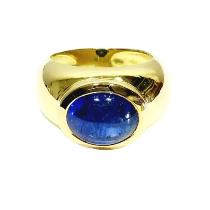 Bague Jonc en or jaune et tanzanite - Image 13