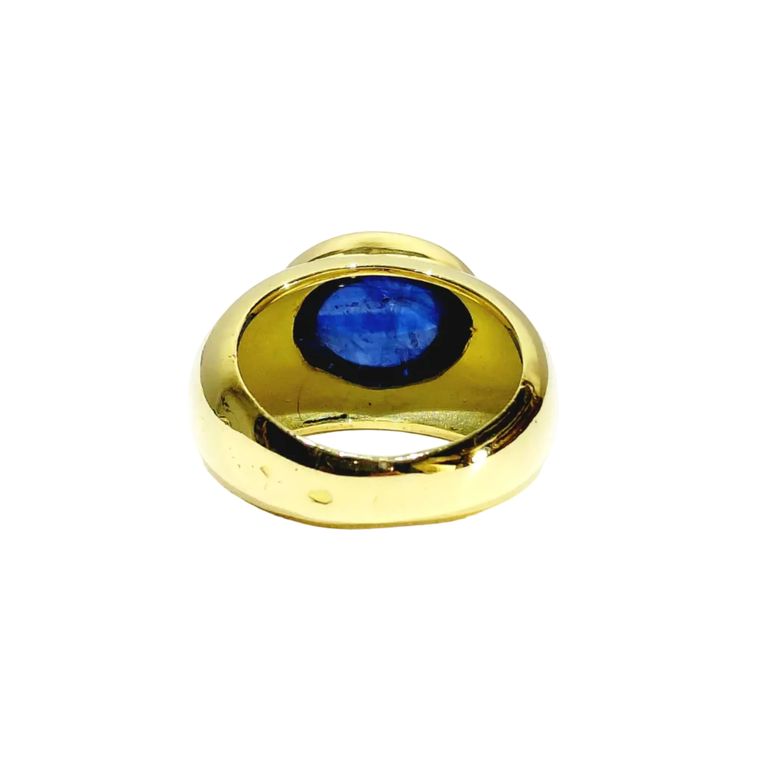 Bague Jonc en or jaune et tanzanite - Image 5