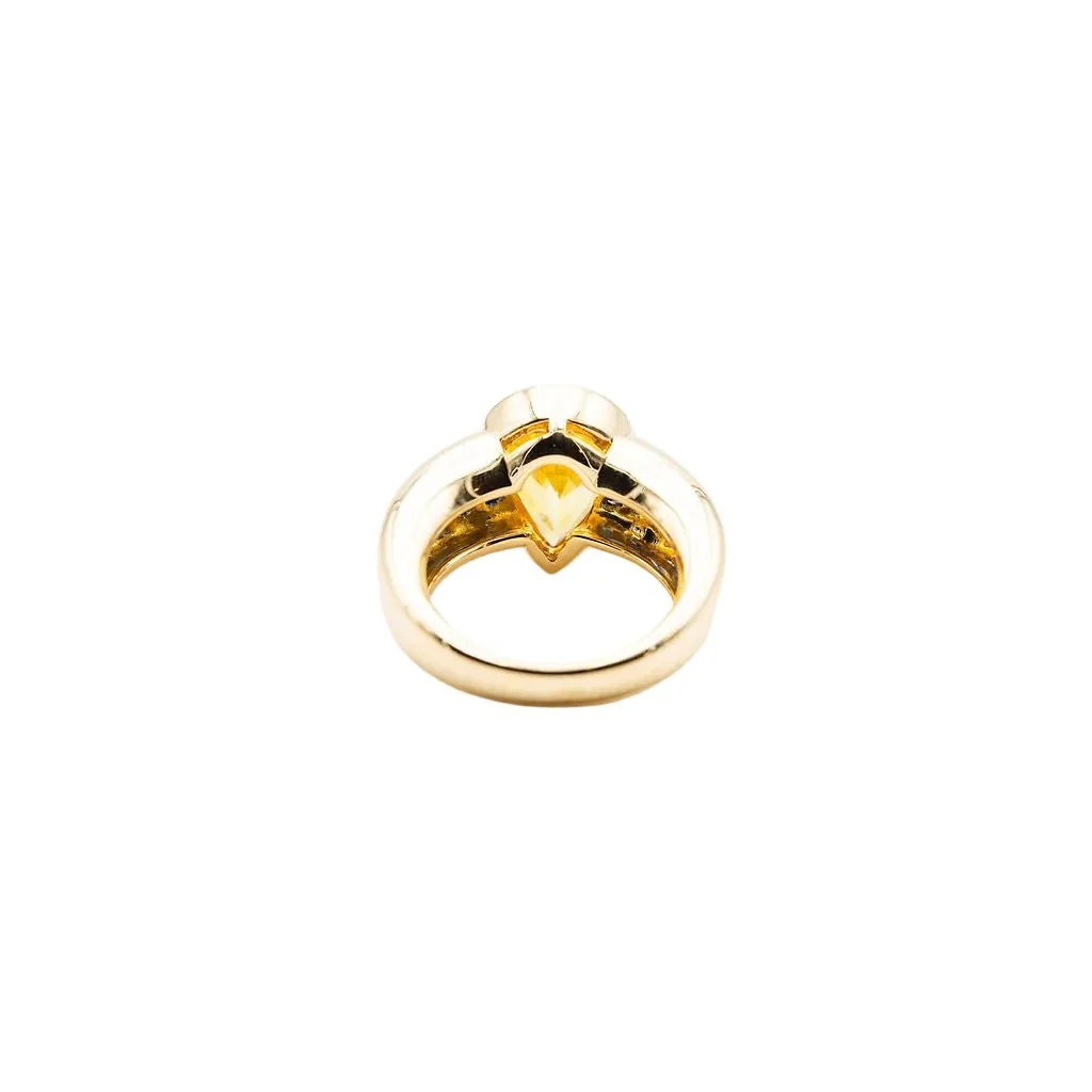 Bague Jonc en or jaune et saphirs - Image 4
