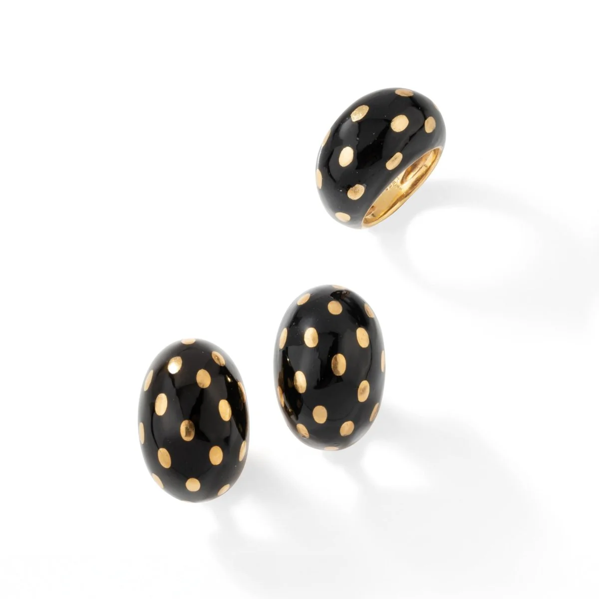 Bague Jonc FRED en or jaune et émail noir - Image 6