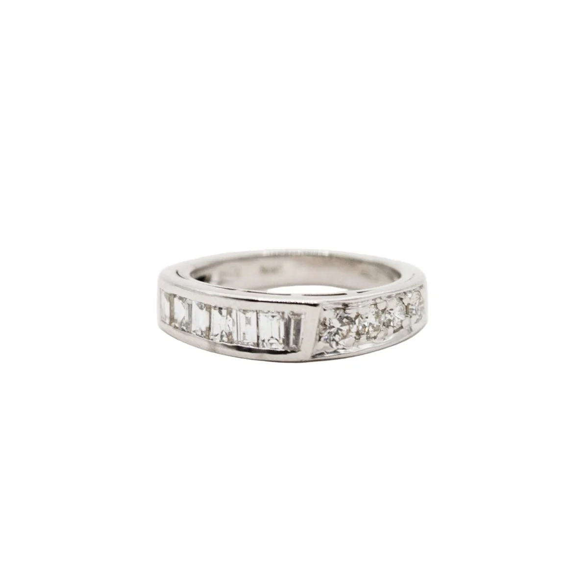 Bague Jonc FRED en or blanc et diamants