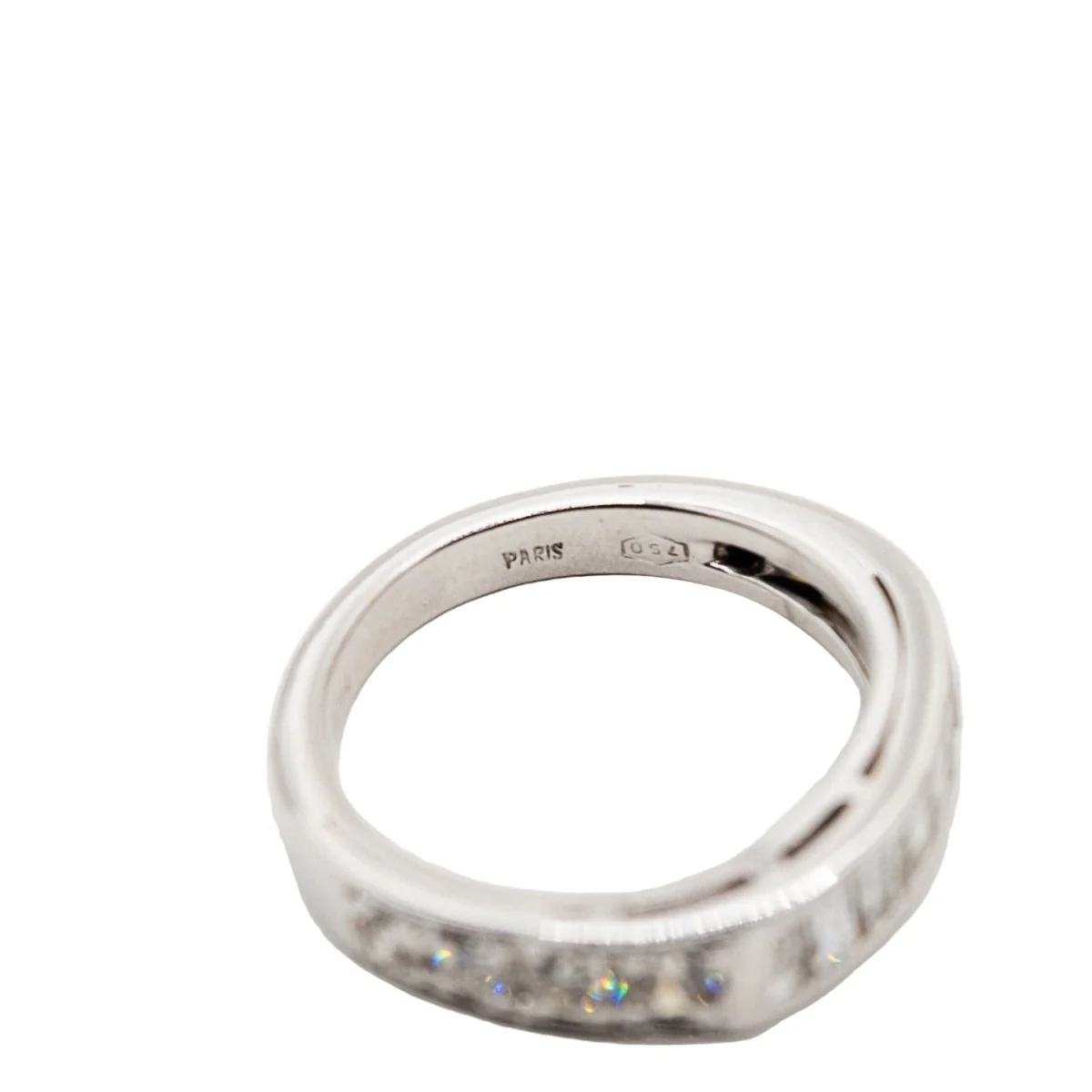 Bague Jonc FRED en or blanc et diamants - Image 10