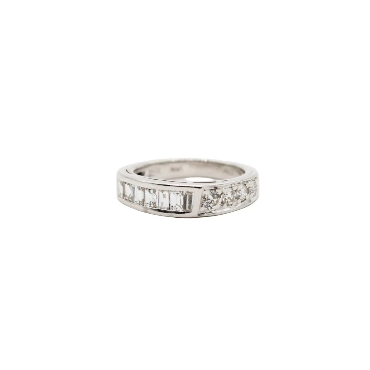 Bague Jonc FRED en or blanc et diamants - Image 2