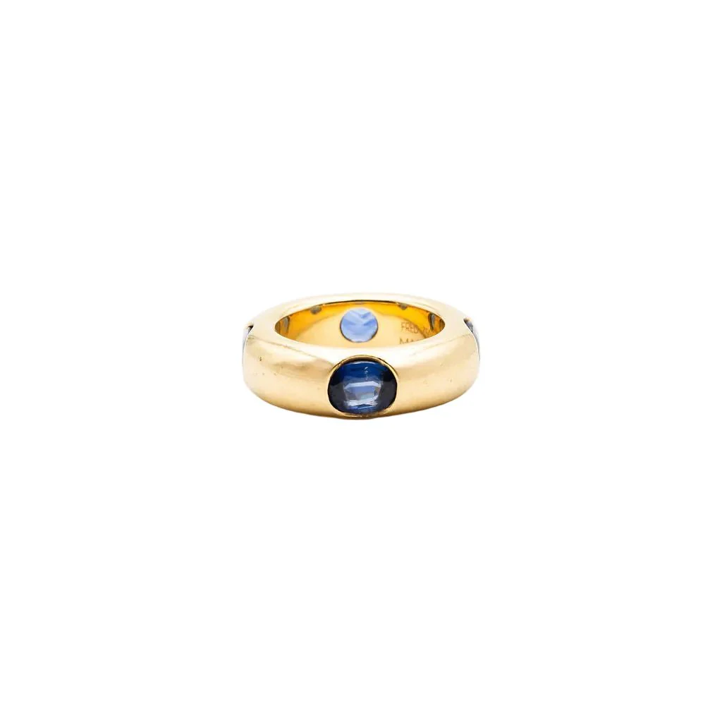 Bague FRED en or jaune et saphirs - Image 3