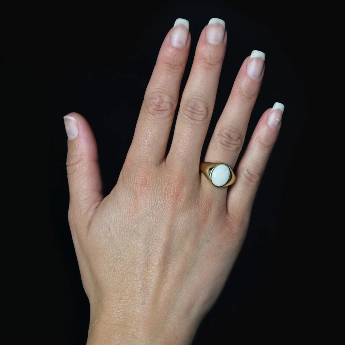 Bague Jonc en or jaune et opale - Image 2