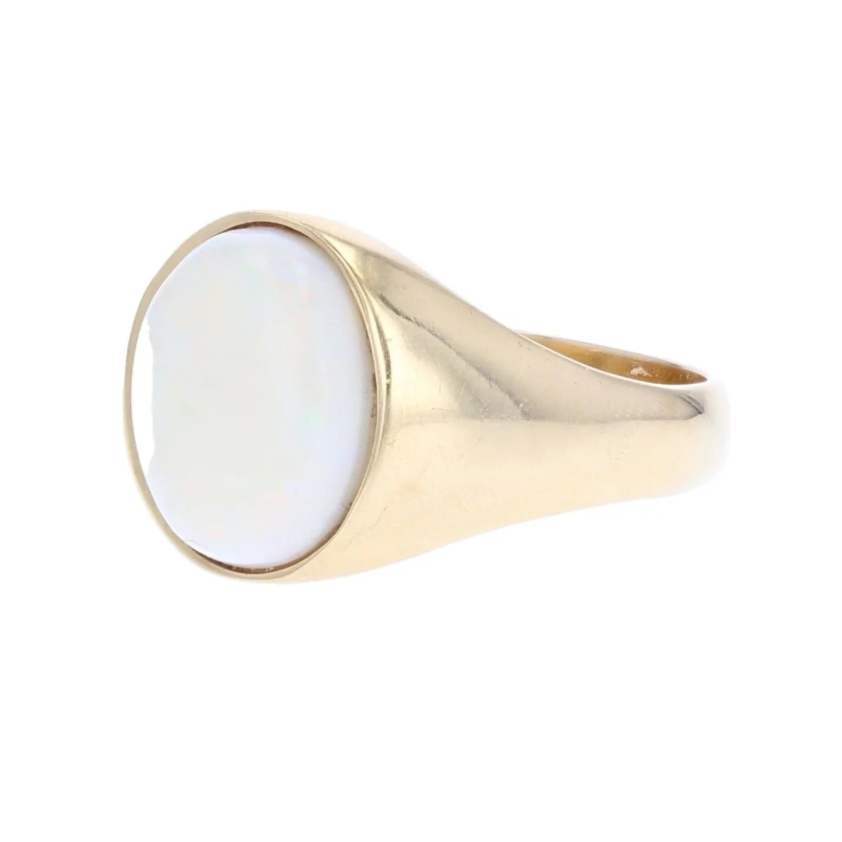 Bague Jonc en or jaune et opale - Image 3