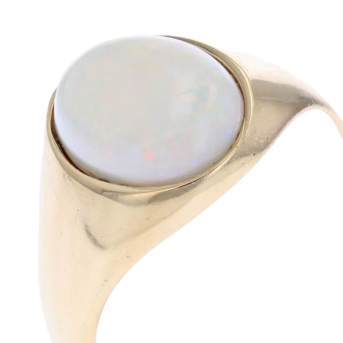 Bague Jonc en or jaune et opale - Image 7