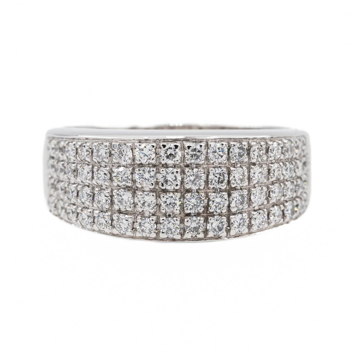 Bague Jonc en Or blanc et diamant