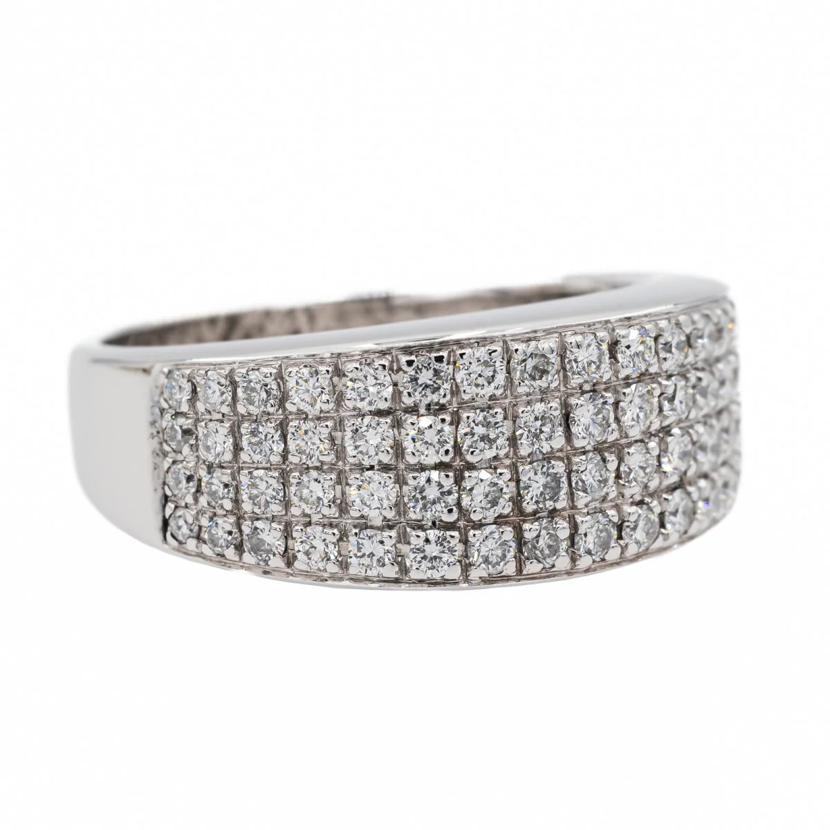 Bague Jonc en Or blanc et diamant - Image 6