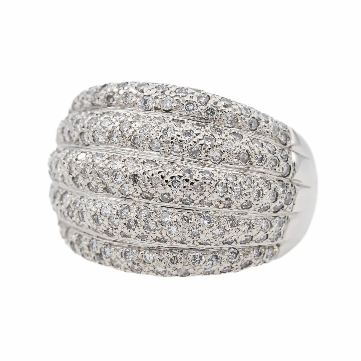 Bague Jonc en or blanc et diamants - Image 3