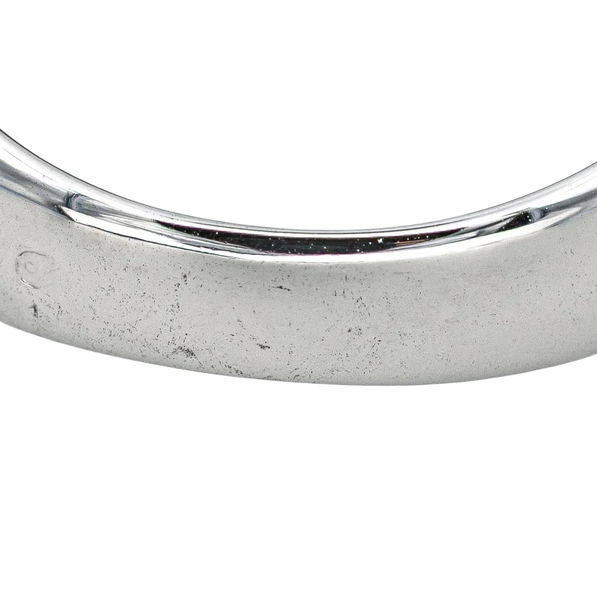 Bague Jonc en or blanc et saphir - Image 7