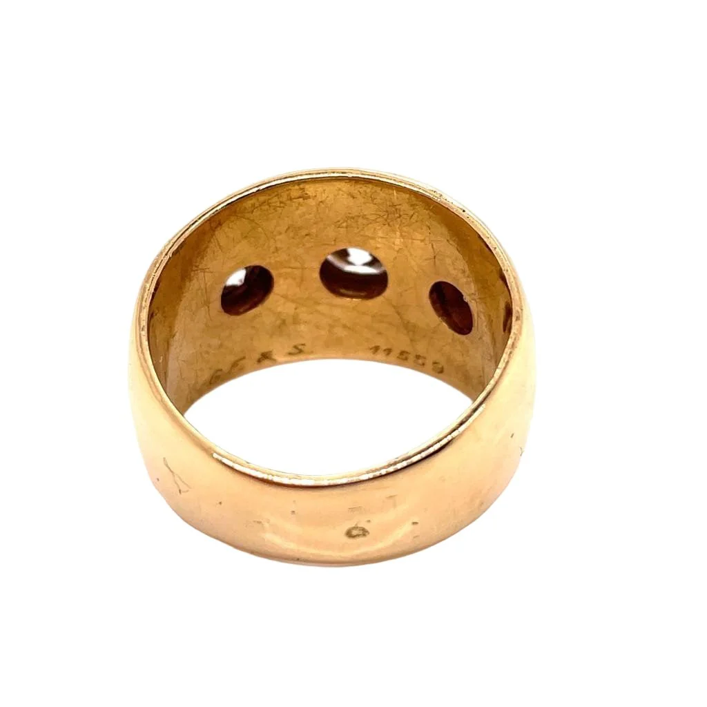 Bague Jonc en or jaune et diamants - Image 2