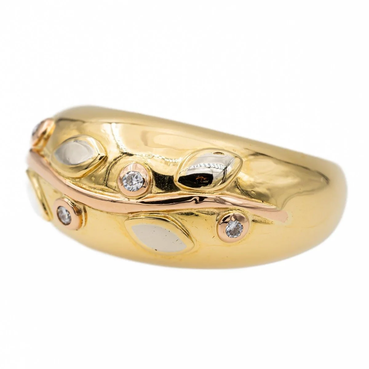 Bague Jonc Or jaune Diamant - Image 3