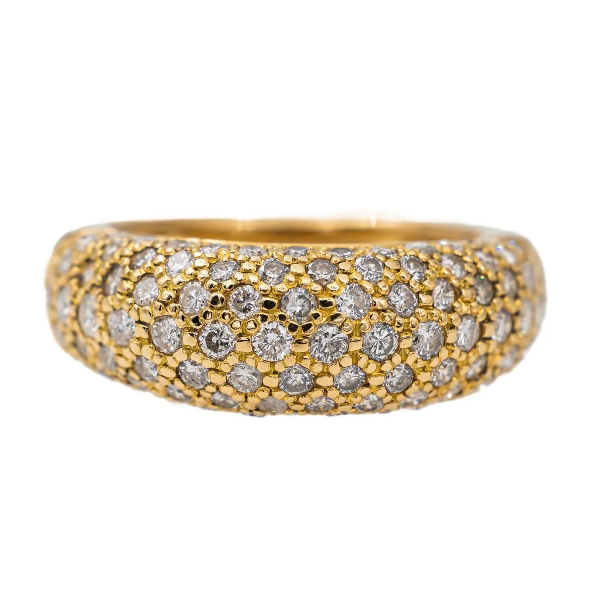 Bague Jonc en or jaune et diamants